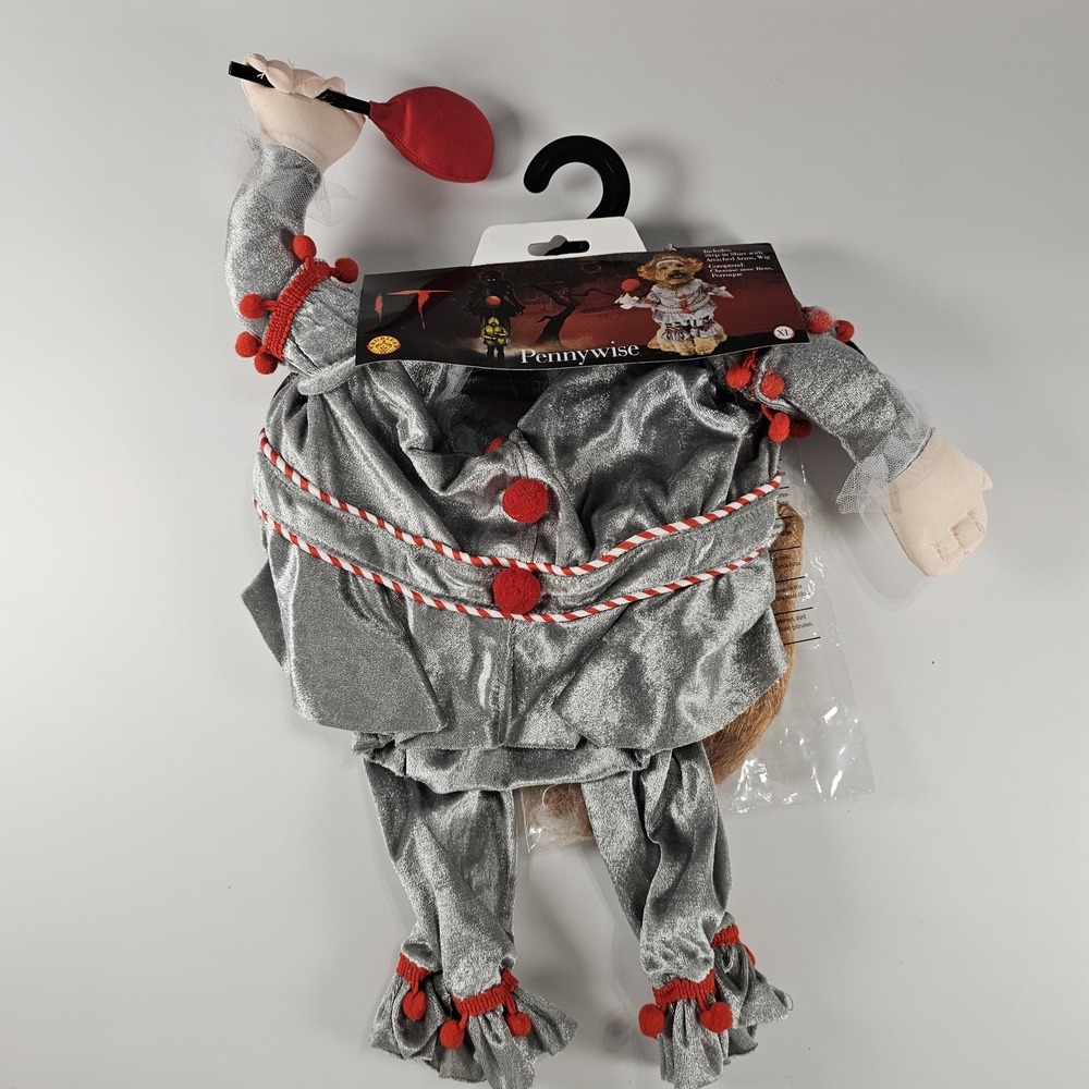 Rubie's IT Pennywise Walking Pet Costume Dog XL Wig Halloween 580716